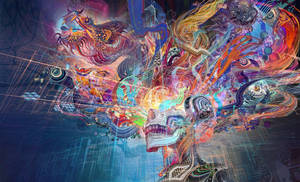 Colorful Cerebral Abstract Illustration Wallpaper