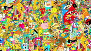 Colorful Chaotic Cartoon Network Characters Wallpaper