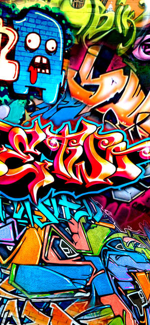Colorful Classic Wall Graffiti Iphone Wallpaper