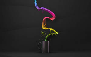 Colorful Coffee Mug Creative Wallpaper