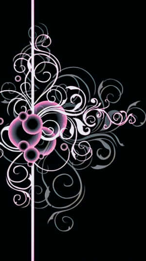 Colorful Contrast Of Pink, Black & White Wallpaper