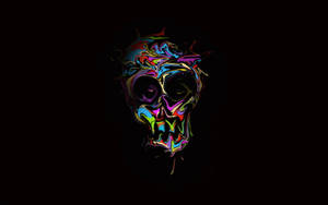 Colorful Creative Skull Paint Wallpaper