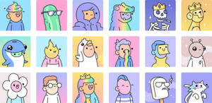 Colorful Cute Pfp Collection Wallpaper