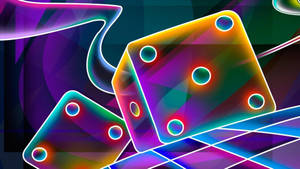 Colorful Dice Cubes 3d Full Wallpaper