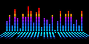 Colorful Digital Sound Wave Visualization Wallpaper