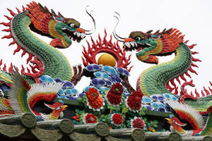 Colorful Dragon Float Wallpaper