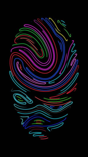 Colorful Fingerprint Phone Wallpaper