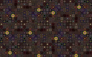 Colorful Floral Batik In A Retro Style Wallpaper