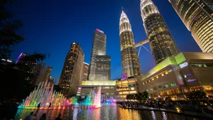 Colorful Fountain In Kuala Lumpur Wallpaper