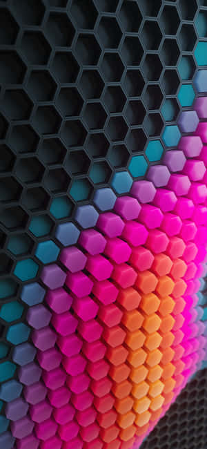 Colorful Geometric Pattern On Iphone Wallpaper