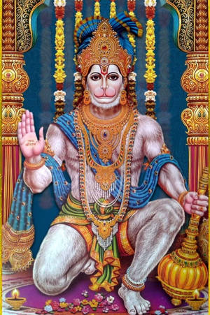 Colorful God Hanuman Of Hinduism Wallpaper