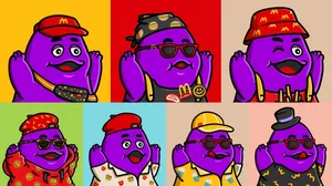 Colorful_ Grimace_ Character_ Variations Wallpaper