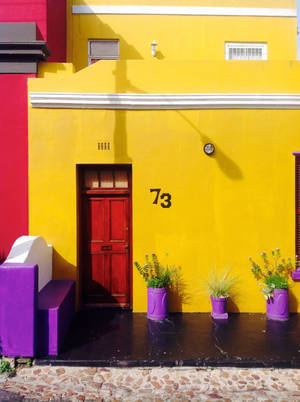 Colorful House In Cape Town Wallpaper