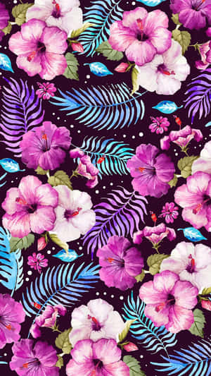 Colorful Iphone Flower Art Wallpaper