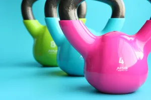 Colorful Kettlebell Weights Wallpaper