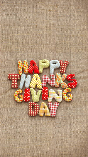 Colorful Letters For Thanksgiving Iphone Wallpaper