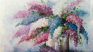 Colorful Lilac Painting Desktop Wallpaper