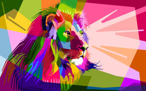 Colorful Lion Artwork Wallpaper
