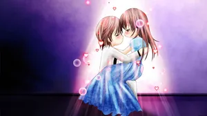 Colorful Love Birds - Unforgettable Cartoon Romance Wallpaper