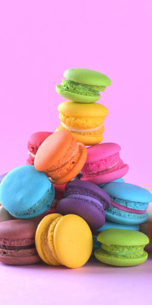 Colorful Macaroons Food Iphone Wallpaper