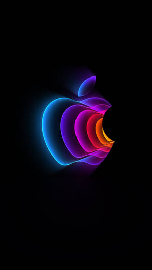 Colorful Neon Apple Logo 4k Hd Mobile Wallpaper