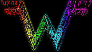 Colorful Neon Weezer W Logo Wallpaper