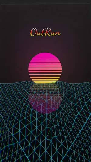 Colorful Outrun Poster Wallpaper