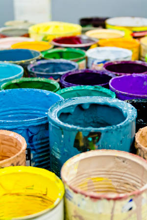 Colorful Paint Cans Wallpaper
