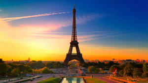Colorful Paris Sunset Uhd Wallpaper