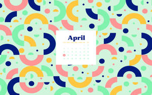 Colorful Pattern April 2022 Calendar Wallpaper
