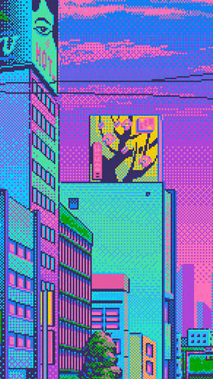 Colorful Pixel Art Aesthetic Wallpaper Wallpaper