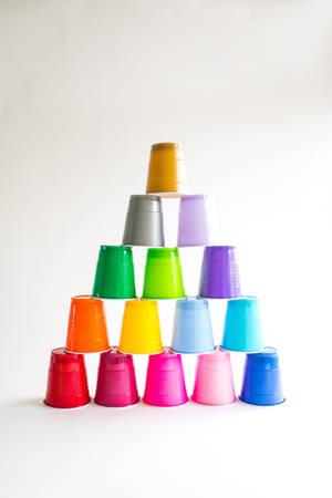 Colorful Plastic Cups Wallpaper