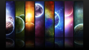 Colorful Portrait Of The Solar System Wallpaper