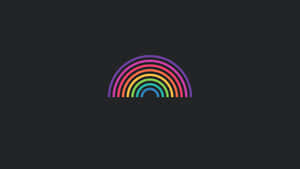 Colorful Rainbow Arc Dark Background Wallpaper