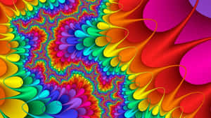 Colorful Rainbow Fractal Abstract Desktop Wallpaper