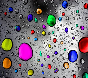 Colorful Raindrops Most Beautiful Rain Wallpaper