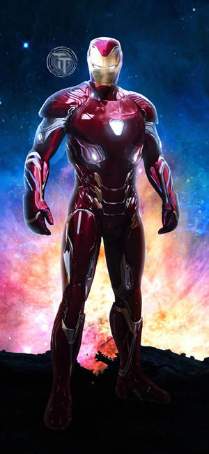 Colorful Standing Iron Man Android Wallpaper