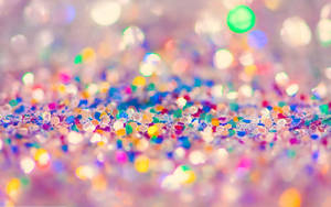 Colorful Tiny Diamonds Gold Glitter Wallpaper