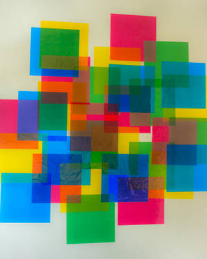 Colorful Transparent Square Collage Wallpaper