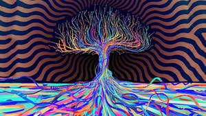 Colorful Tree Psychedelic 4k Wallpaper