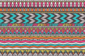 Colorful Tribal Pattern Poster Wallpaper