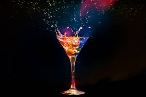 Colourful Drink On Glass Wallpaper