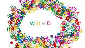 Colourful Word Logo Wallpaper