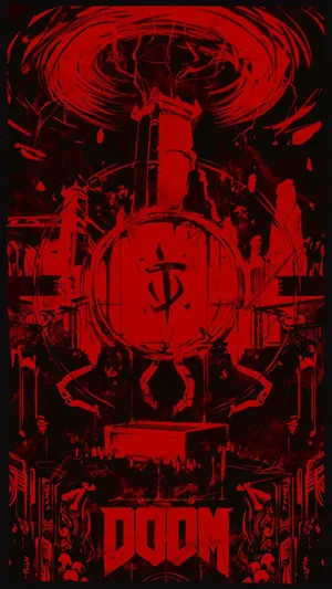 Combat Evil Anywhere With Doom Iphone Wallpaper
