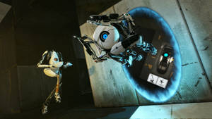 Combine The Aperture Science Puzzle Maker With The Aperture Science Dual Screen Wallpaper