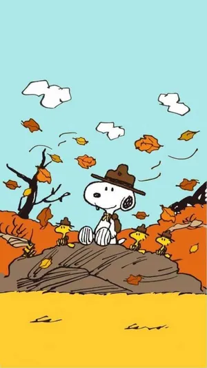 Come Enjoy The Colors Of Autumn With Snoopy Wallpaper