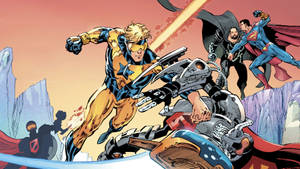 Comic Book Superman And Booster Gold Wallpaper