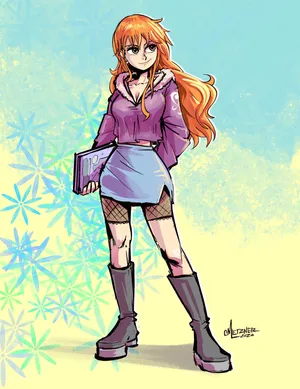 Comics Style Nami One Piece Wallpaper