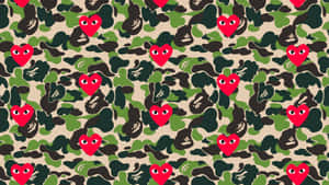 Comme Des Garçons Hearts Camouflage Wallpaper