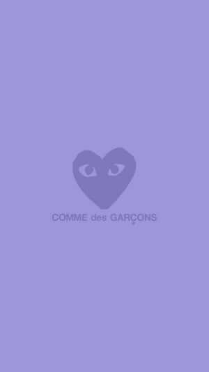 Comme Des Garçons Lavender Heart Logo Wallpaper